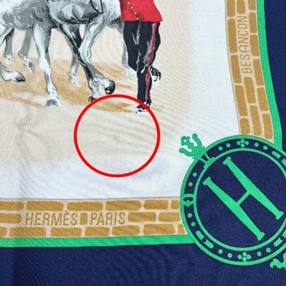 HERMES Blue Scarf - Picture 9 of 9